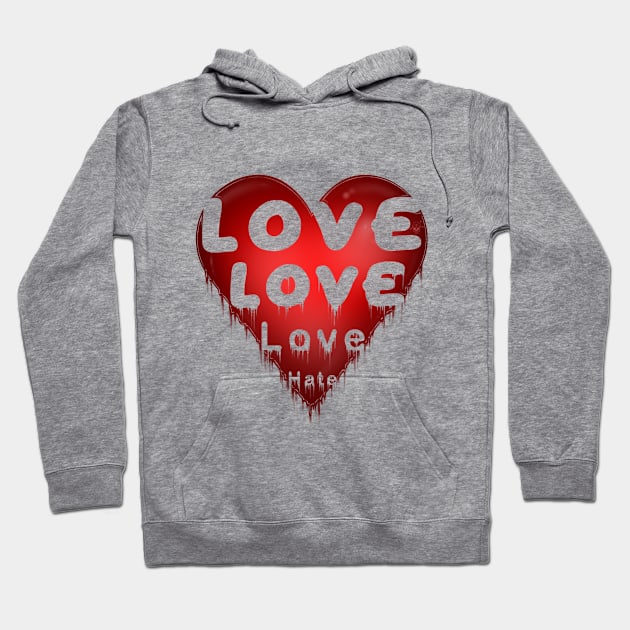 Red Heart LOVE Hoodie by Monstrous1